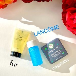 Set of Three Travel Size Skincare Items: LANCÔME, megababe and fur